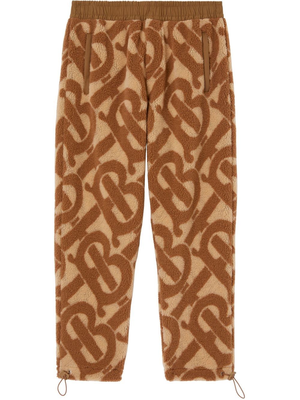 Monogram fleece jacquard track pants - Neutrals