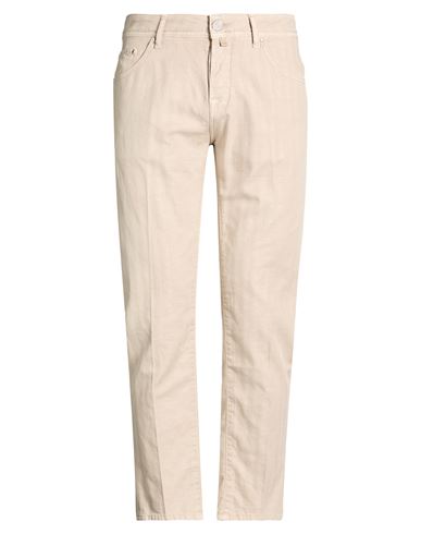 Jacob Cohёn Man Pants Beige Size 34 Cotton, Linen, Elastane