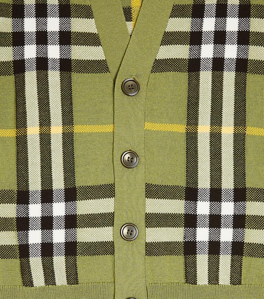 Burberry Kids Burberry Check wool and cotton cardigan