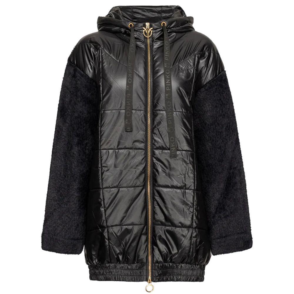 PINKO Black Nylon Jackets & Women's Coat