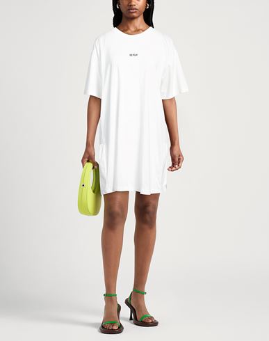 Woman Mini dress White Size M Cotton