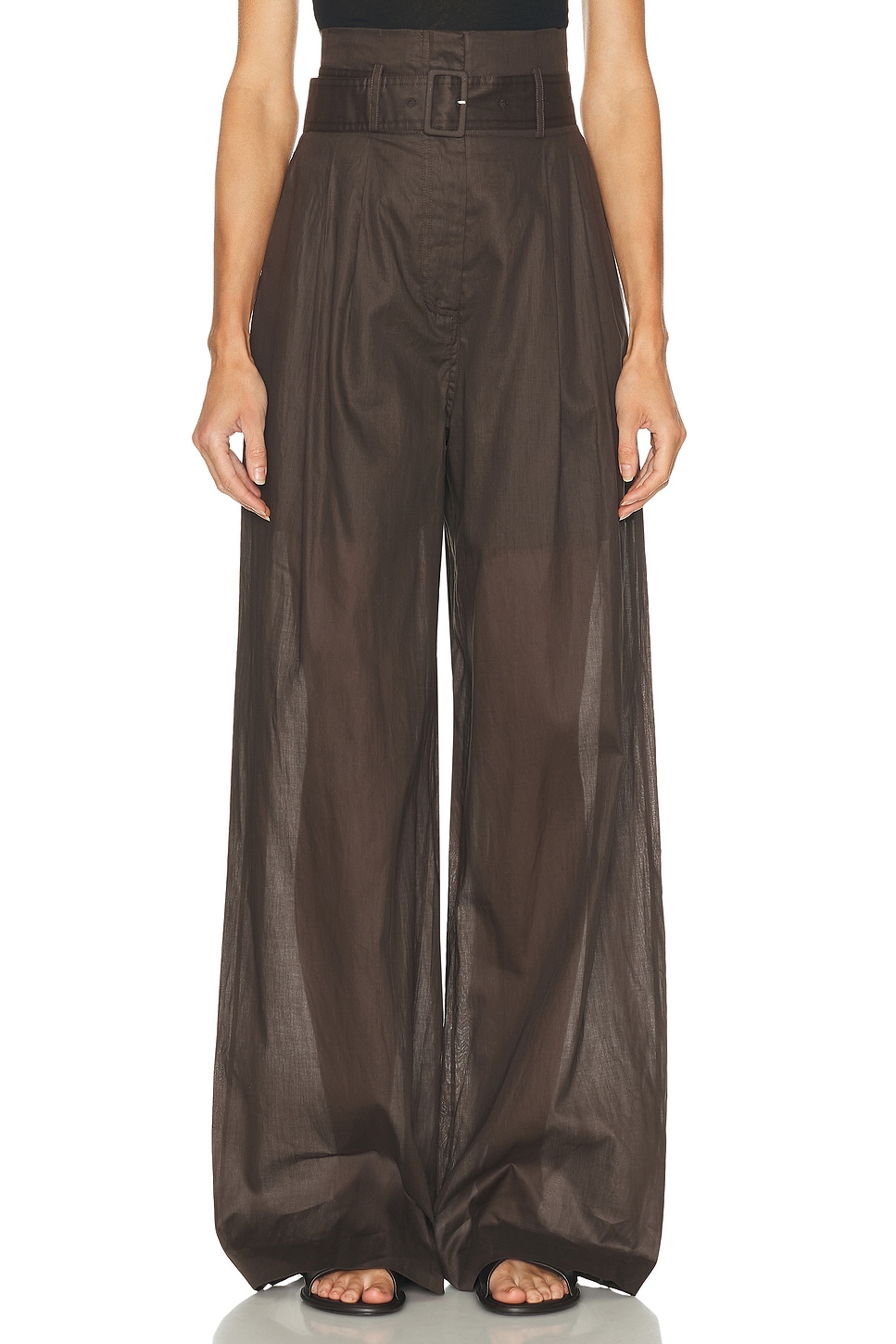 Adam Lippes Jericho Pant in Ebony - Brown.  0 also in