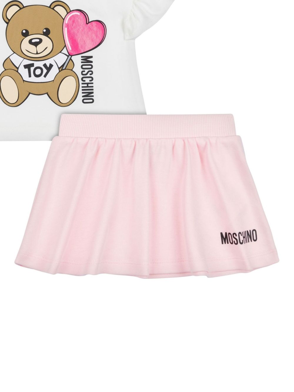 Logo-print skirt set - Pink