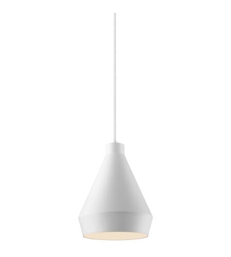 Koma Pendant Light in Satin White with bulb