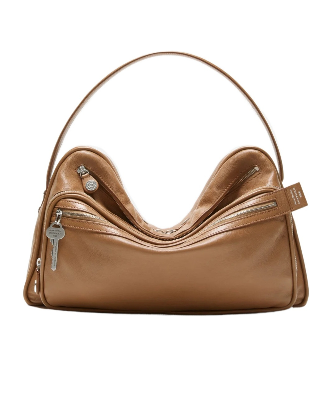Camero leather multi-pocket shoulder bag