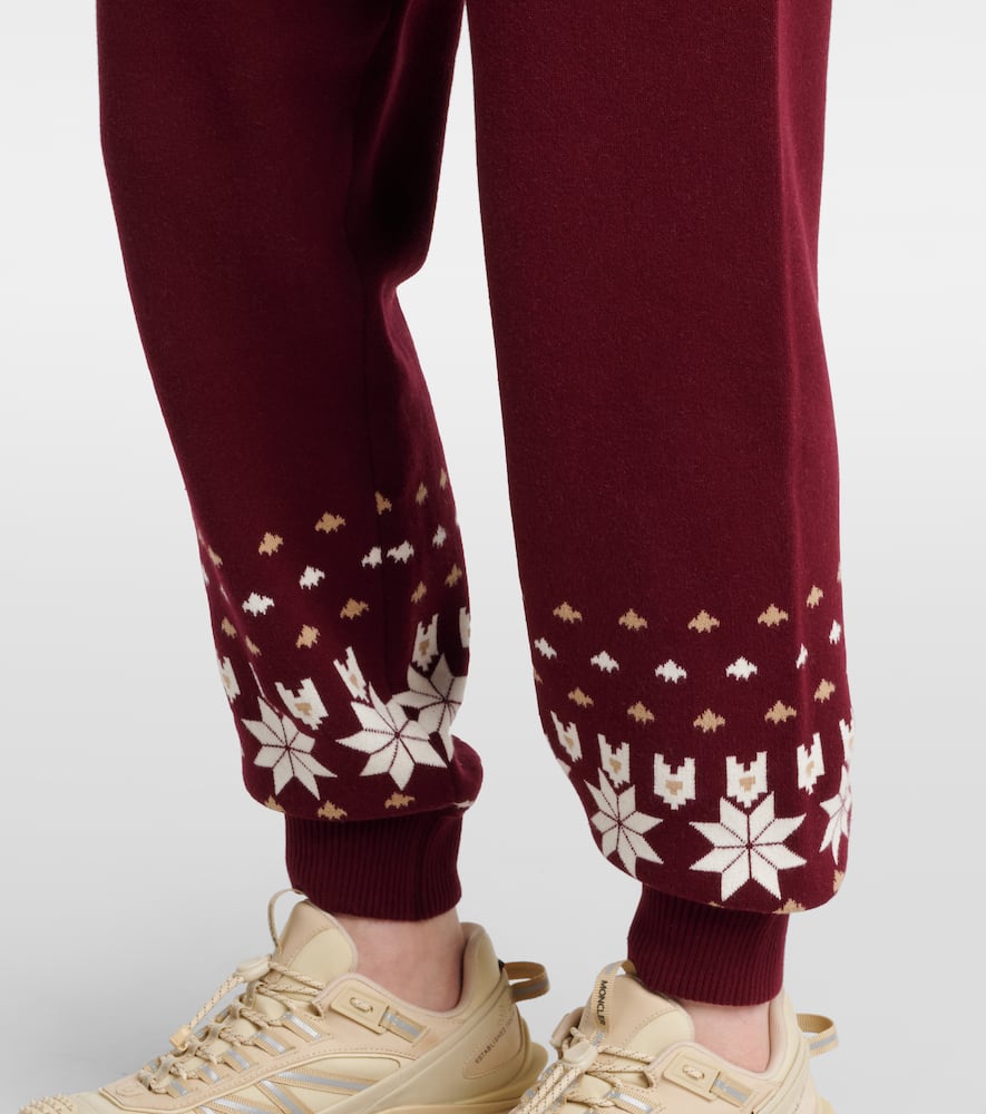 Knitted cotton-blend sweatpants