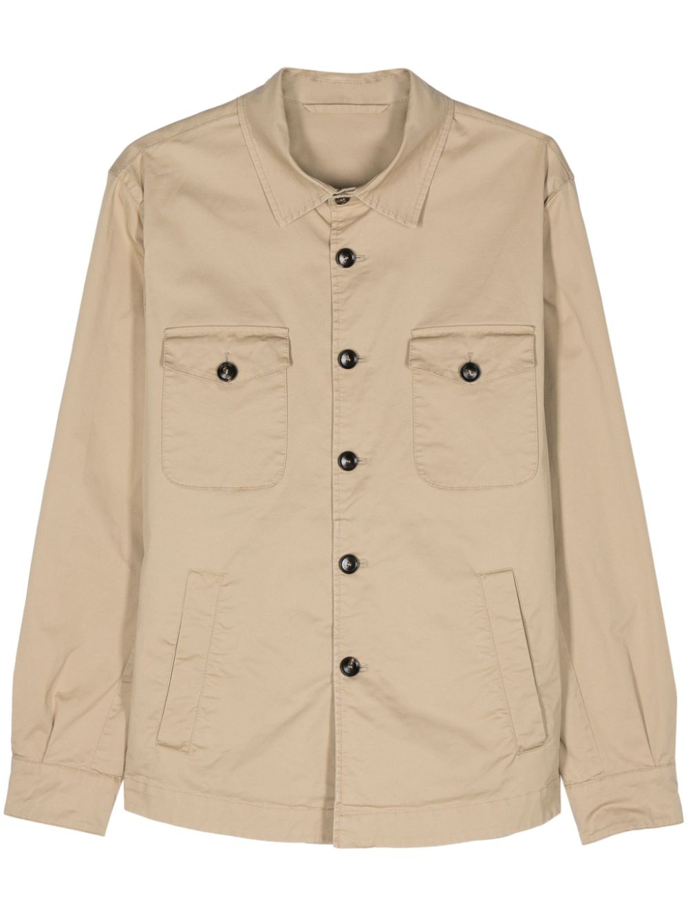 Long-sleeve cargo shirt - Neutrals