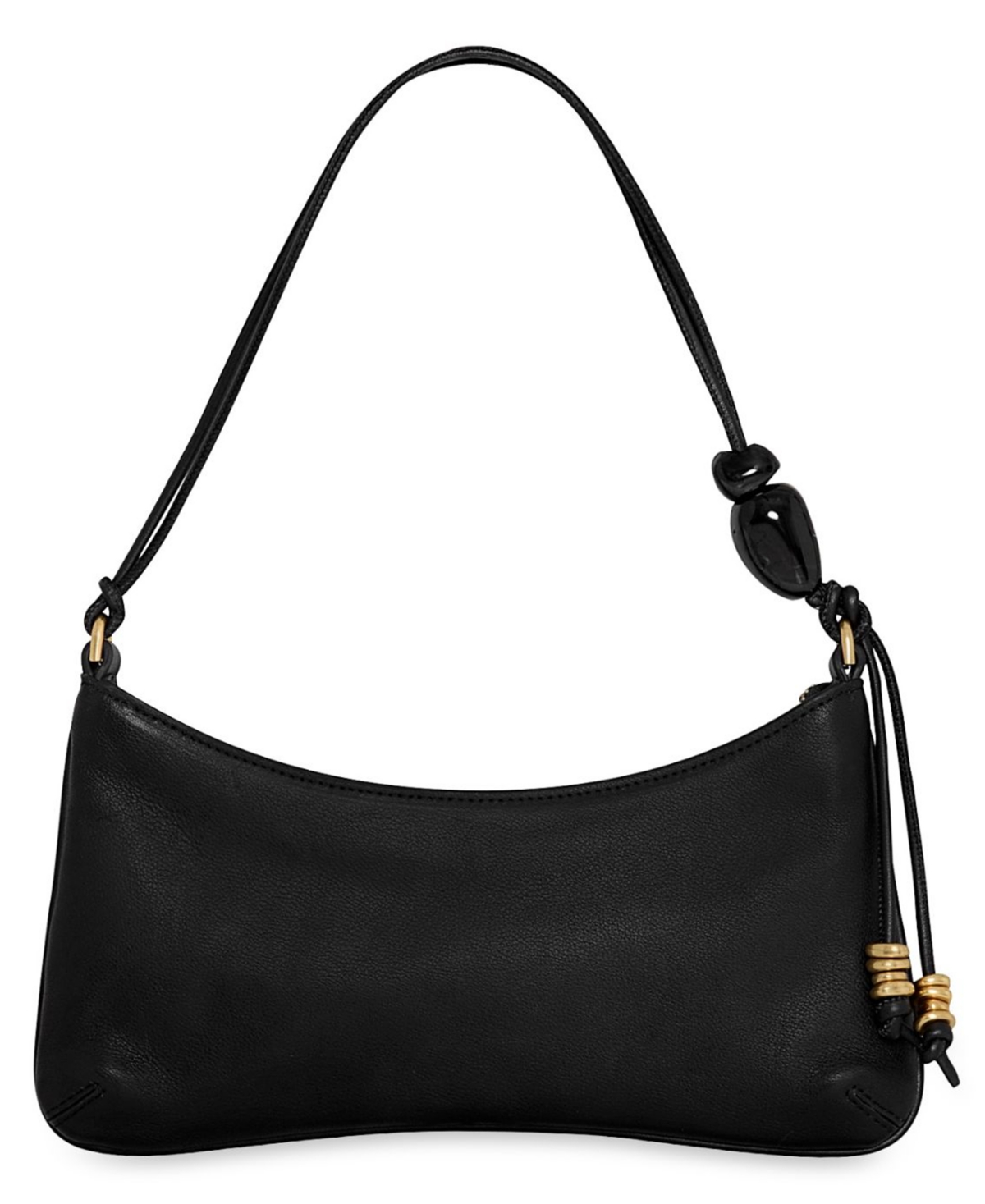 Reina Small Leather Shoulder Handbag - Black