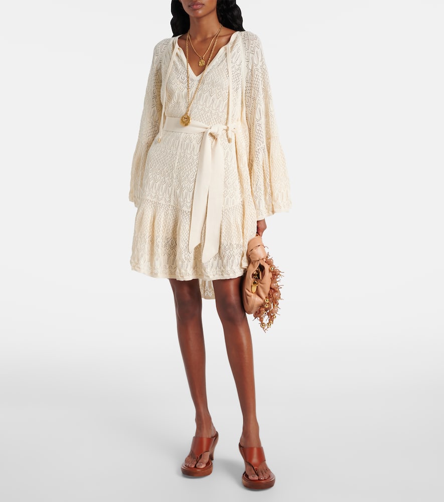 Coco gathered lace minidress