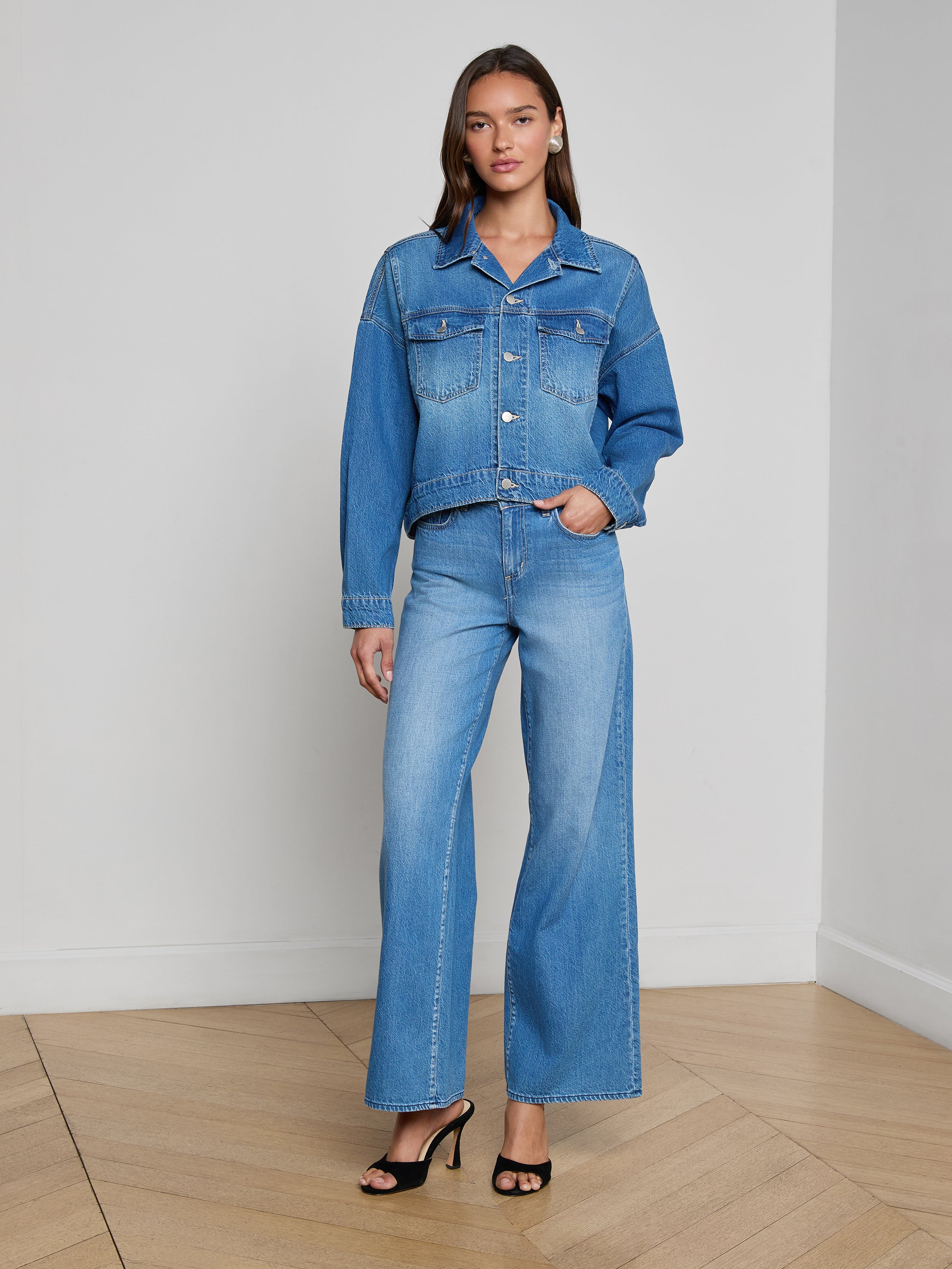 Vianney Jean Jacket In Figueroa