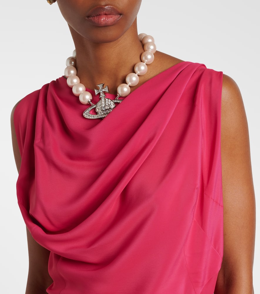 Fond draped midi dress