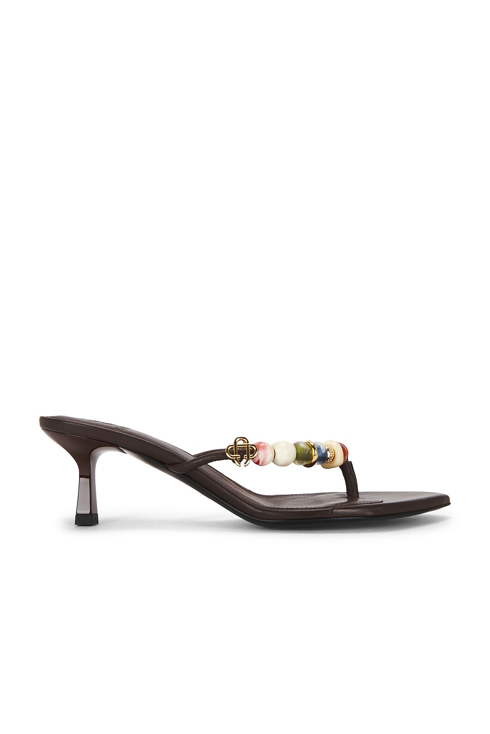Casablanca Beaded Sandal in Brown - Brown,Pink. 40 also