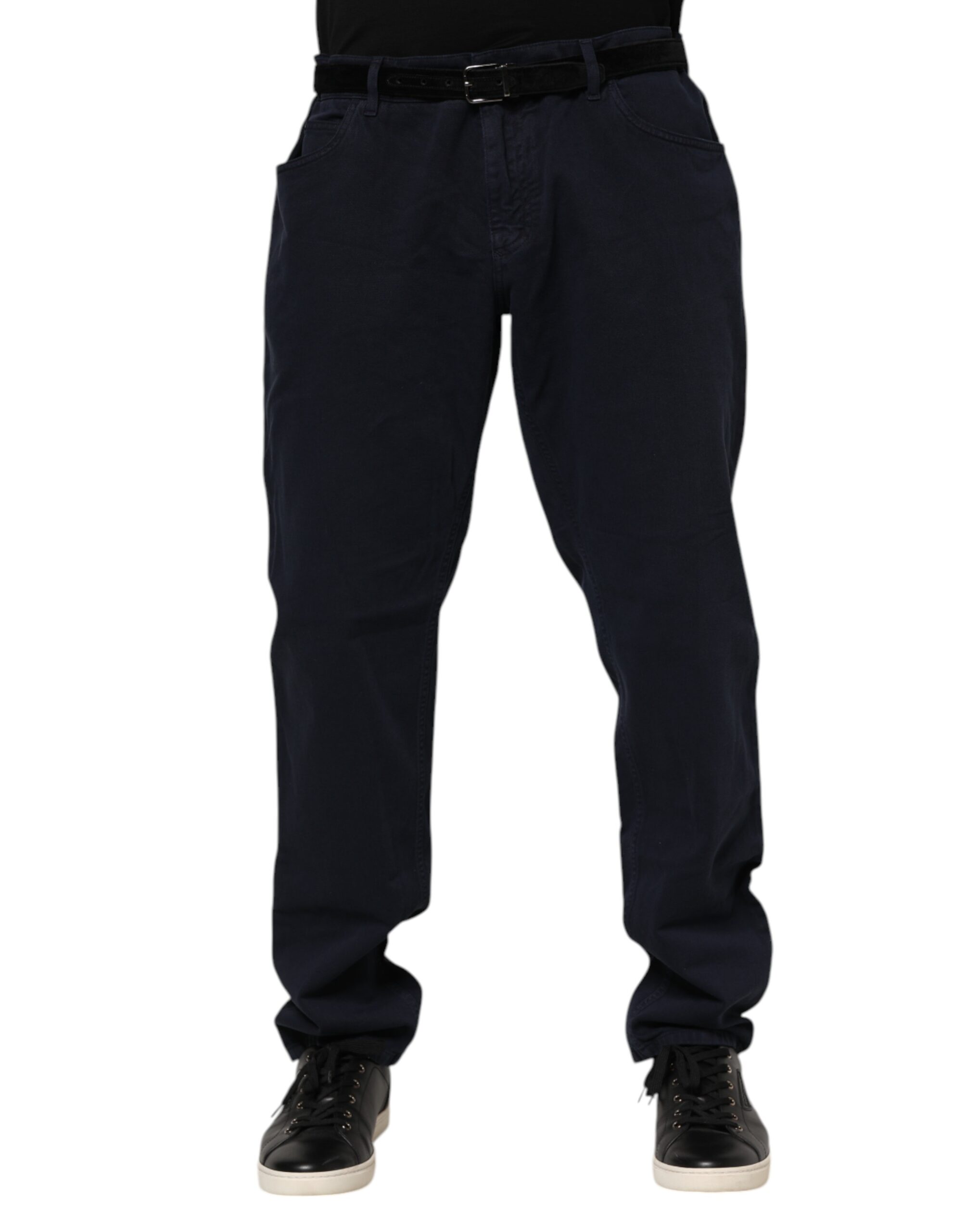 Dolce & Gabbana Black Cotton Tapered Denim Men's Jean