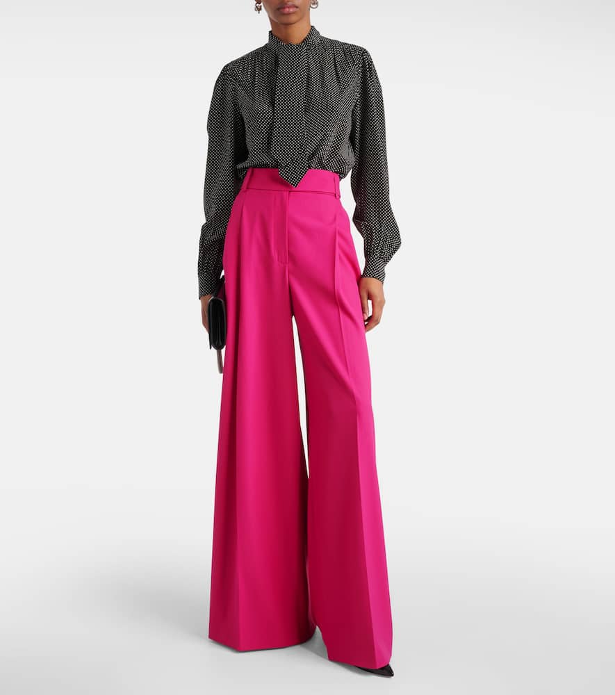 High-rise wide-leg pants