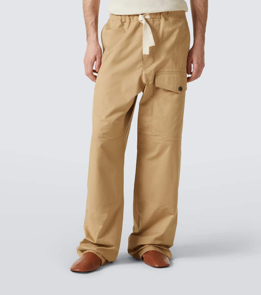 Cotton straight pants