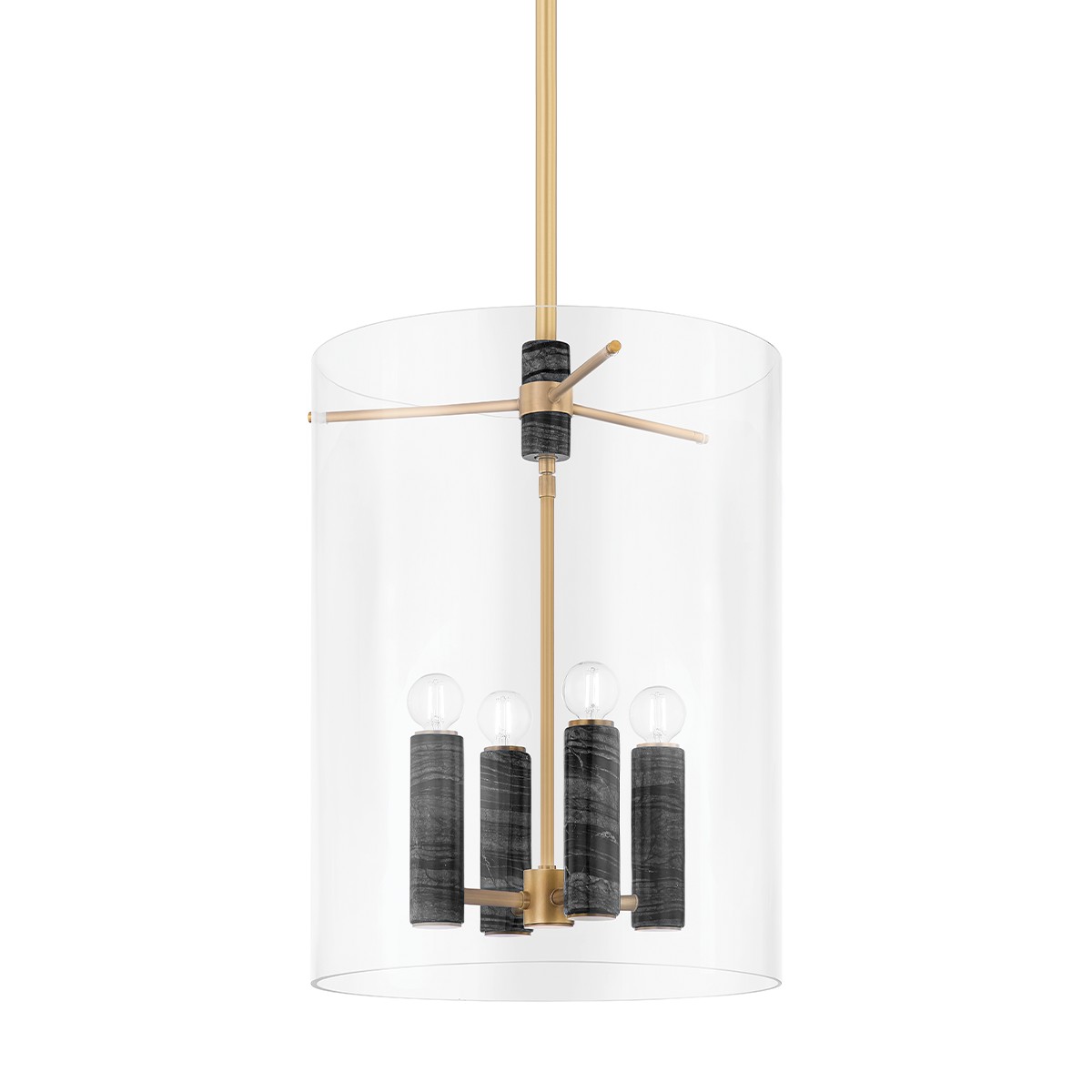 Vintage Brass Four Light Lantern from the Adonis Collection
