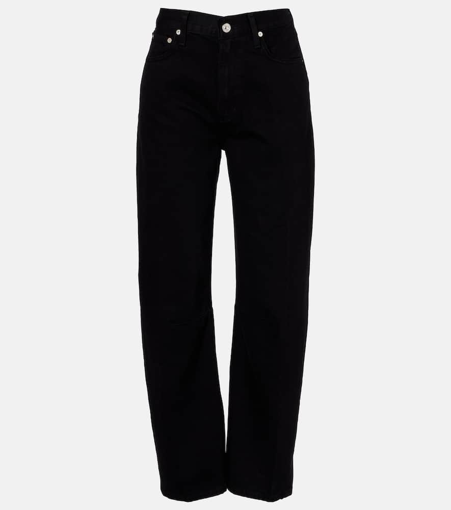 Miro high-rise barrel-leg jeans