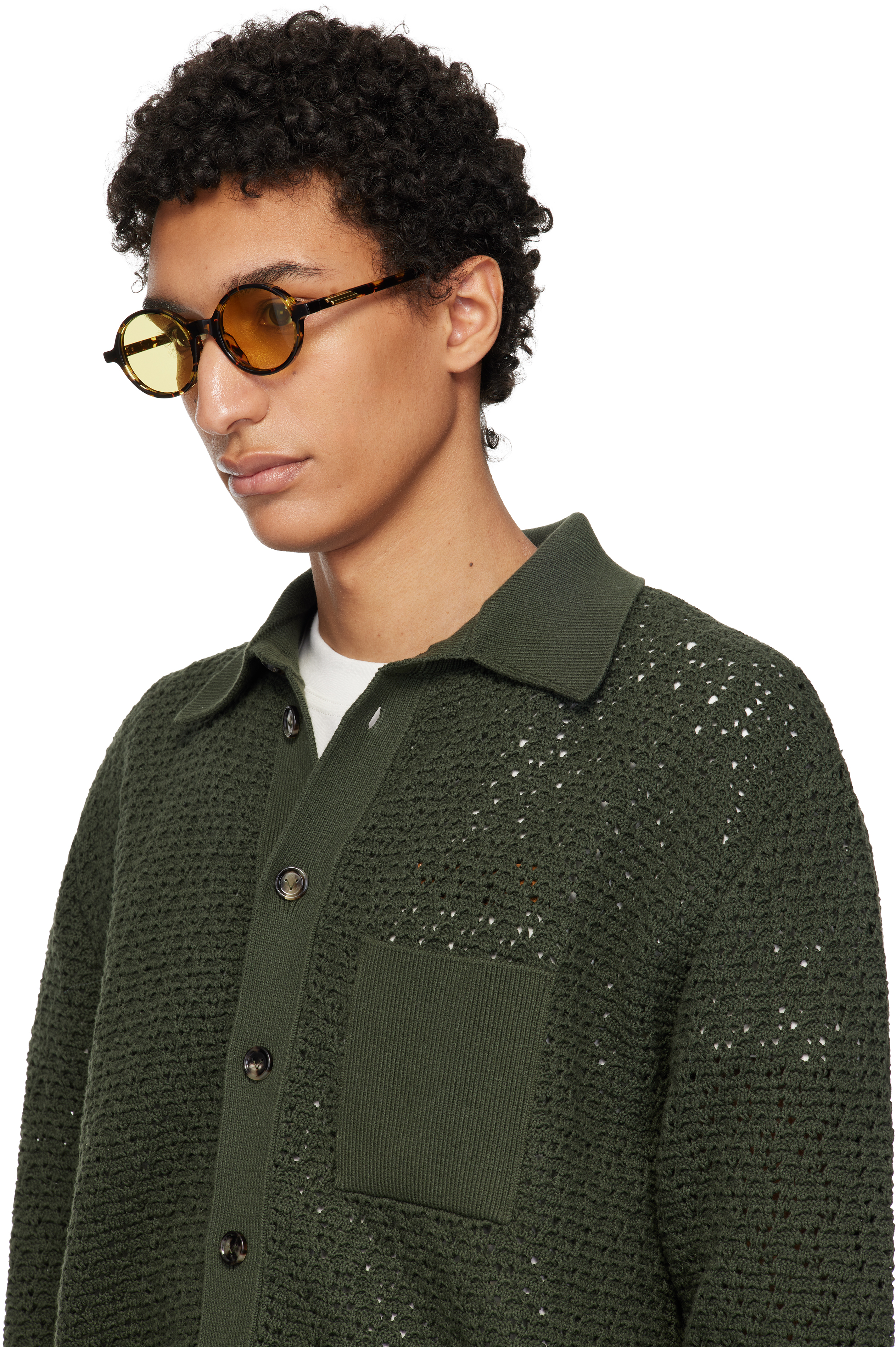 Brown Ribbon Slim Sunglasses