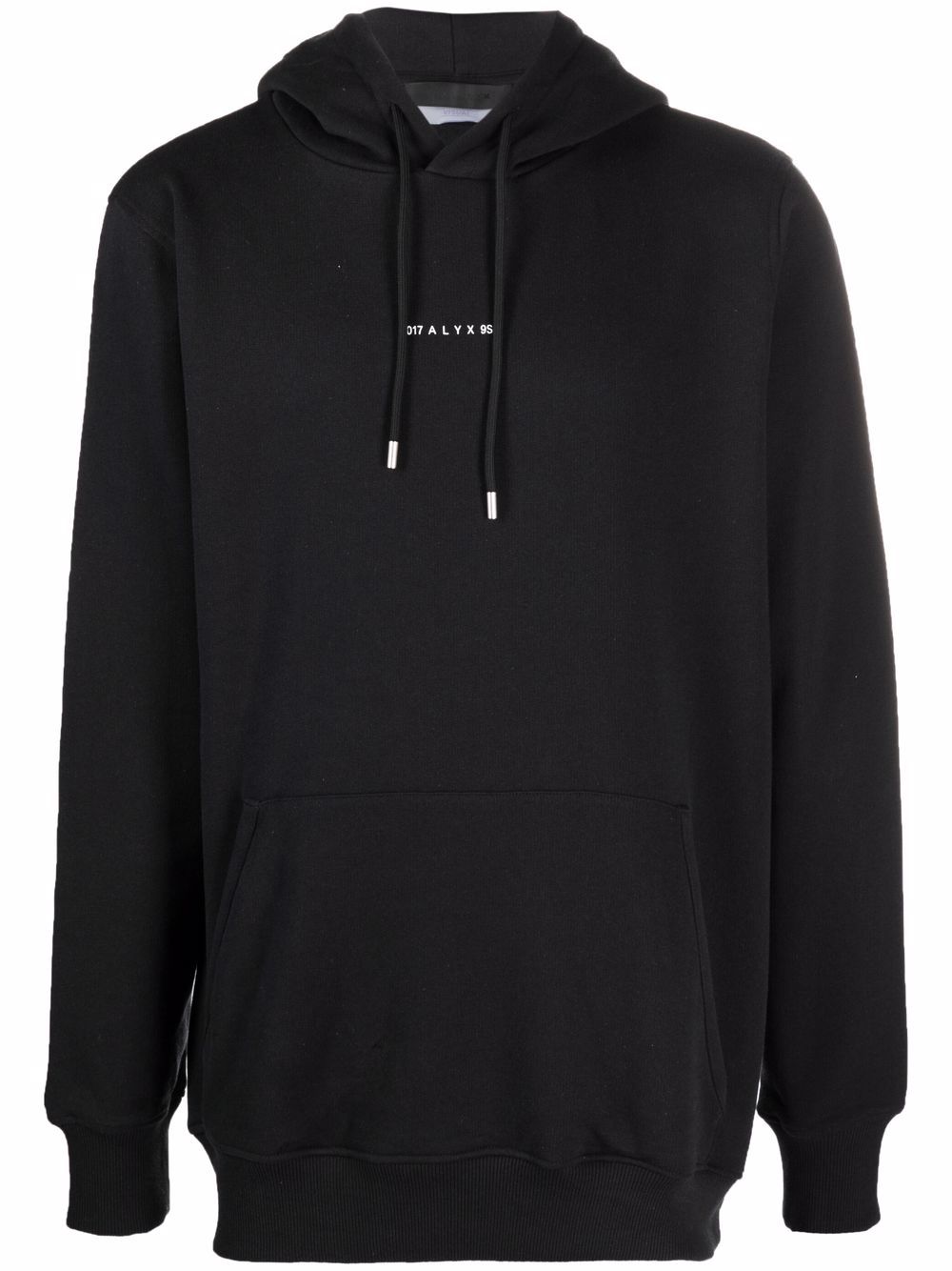 Logo-print pullover hoodie - Black