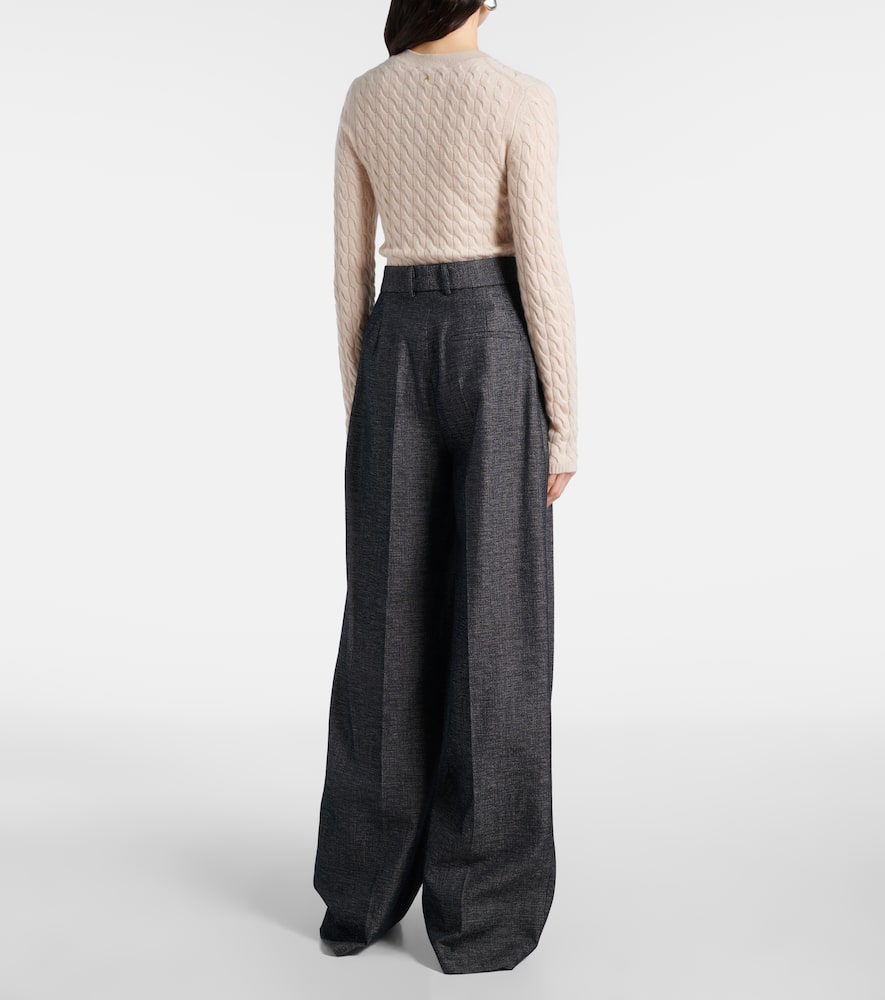 Jess cotton and silk wide-leg pants
