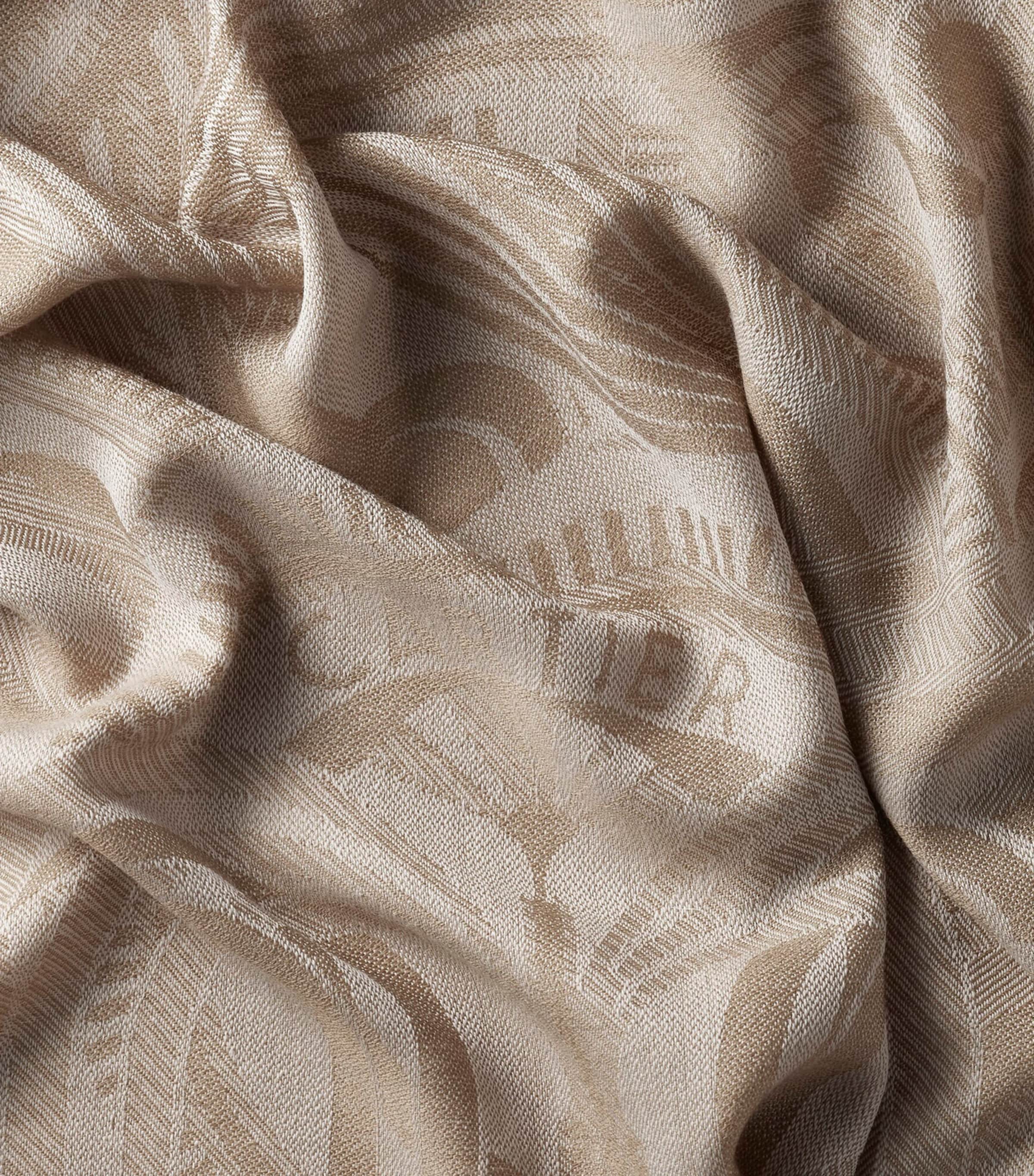 Wool-Cashmere Panthère Art Deco Scarf