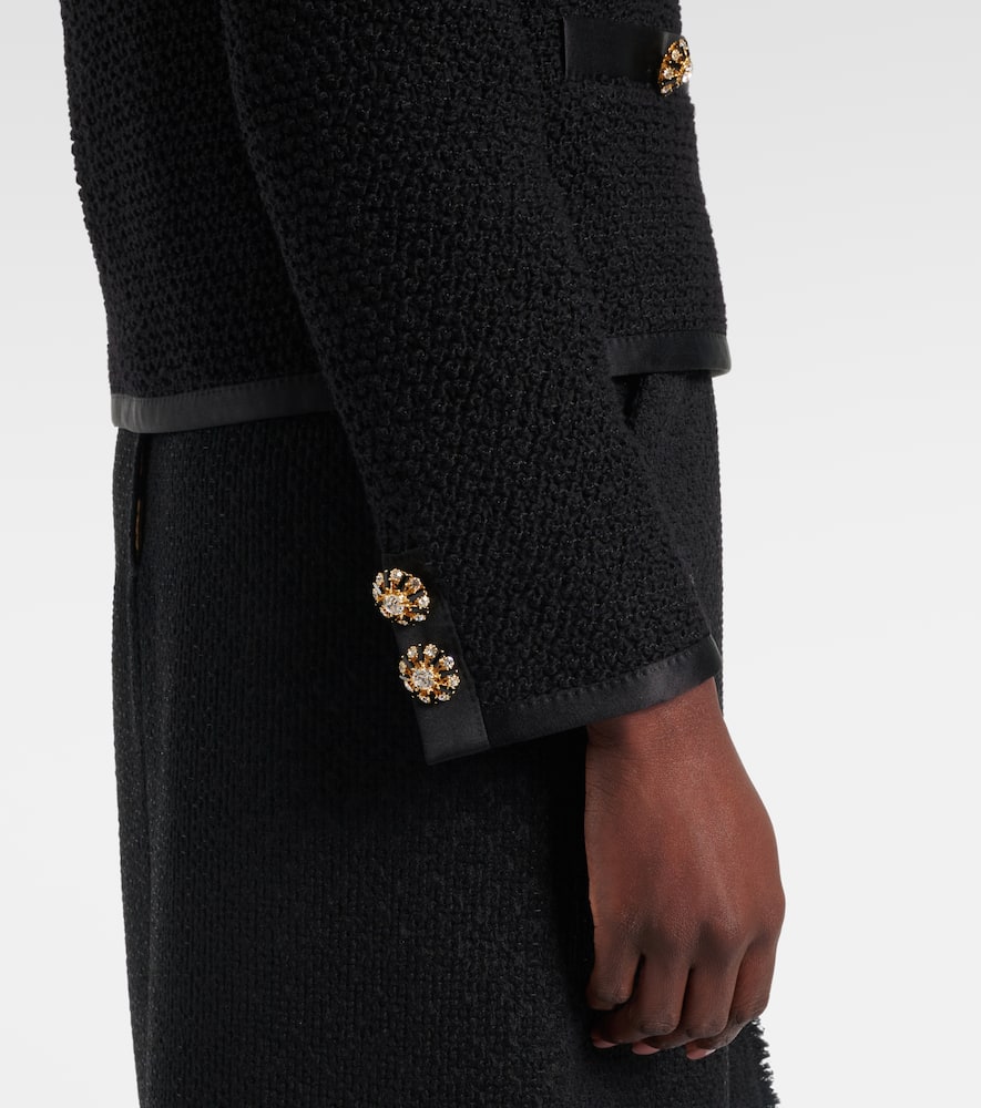 Wool and silk-blend tweed jacket