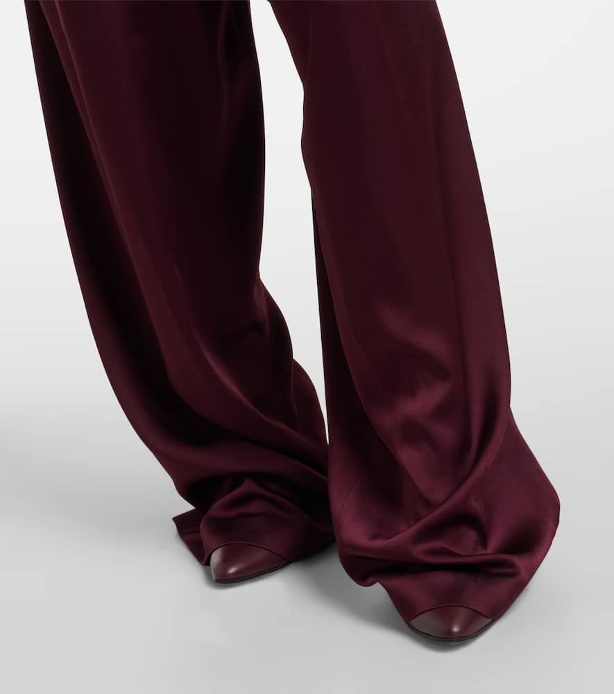 Embellished halterneck satin jumpsuit