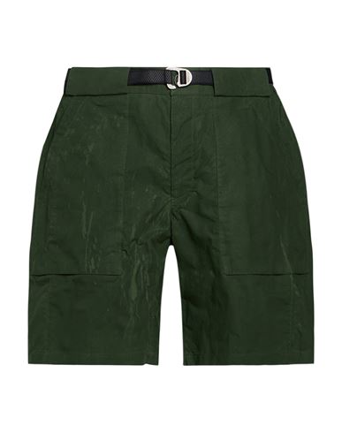 Man Shorts & Bermuda Shorts Green Size L Cotton
