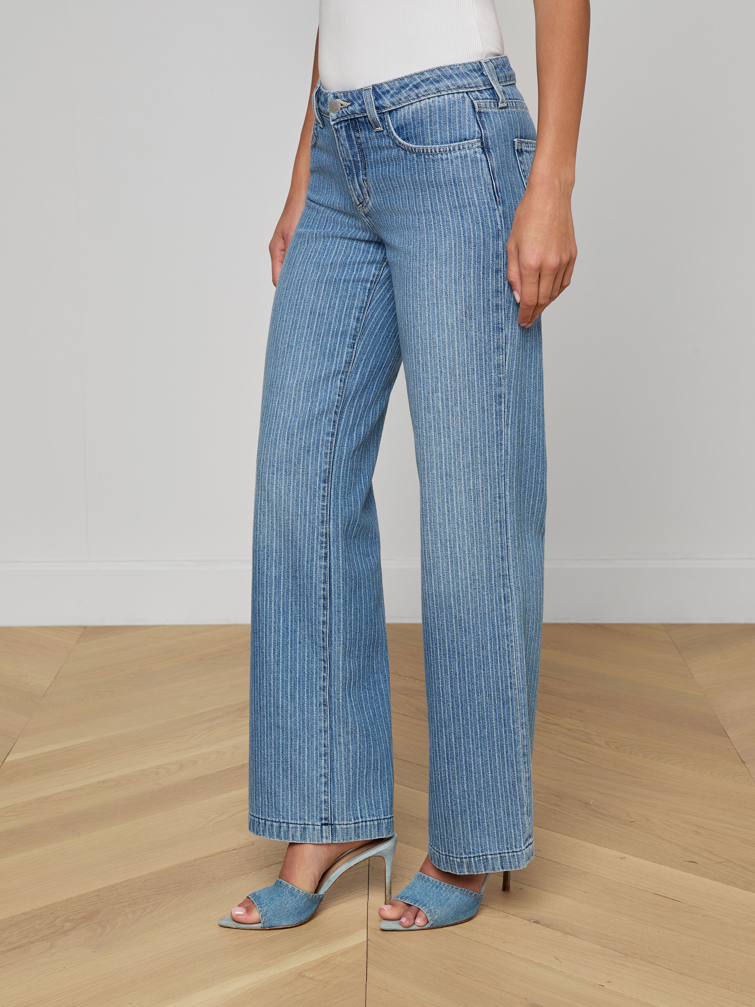 Joanne Low-Rise Wide-Leg Jean In Carmel