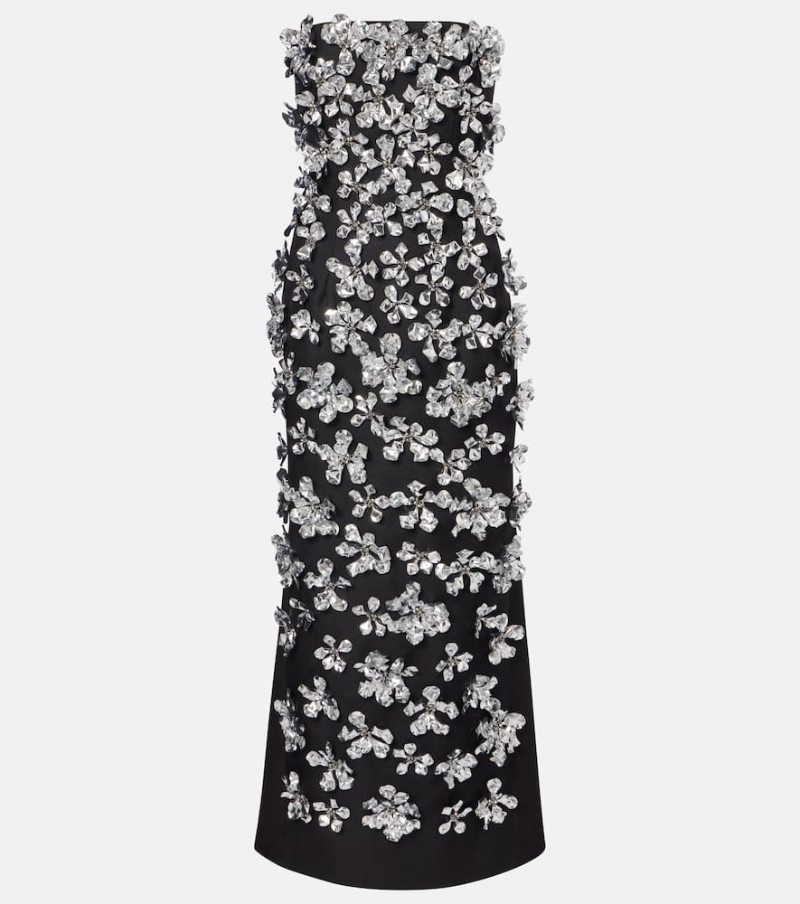 Leilani embellished strapless gown