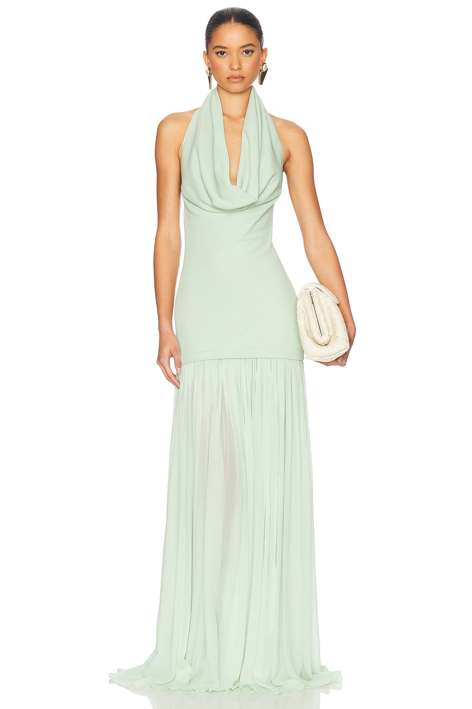Helsa The Gallery Dress in Mint - Mint. XL also in