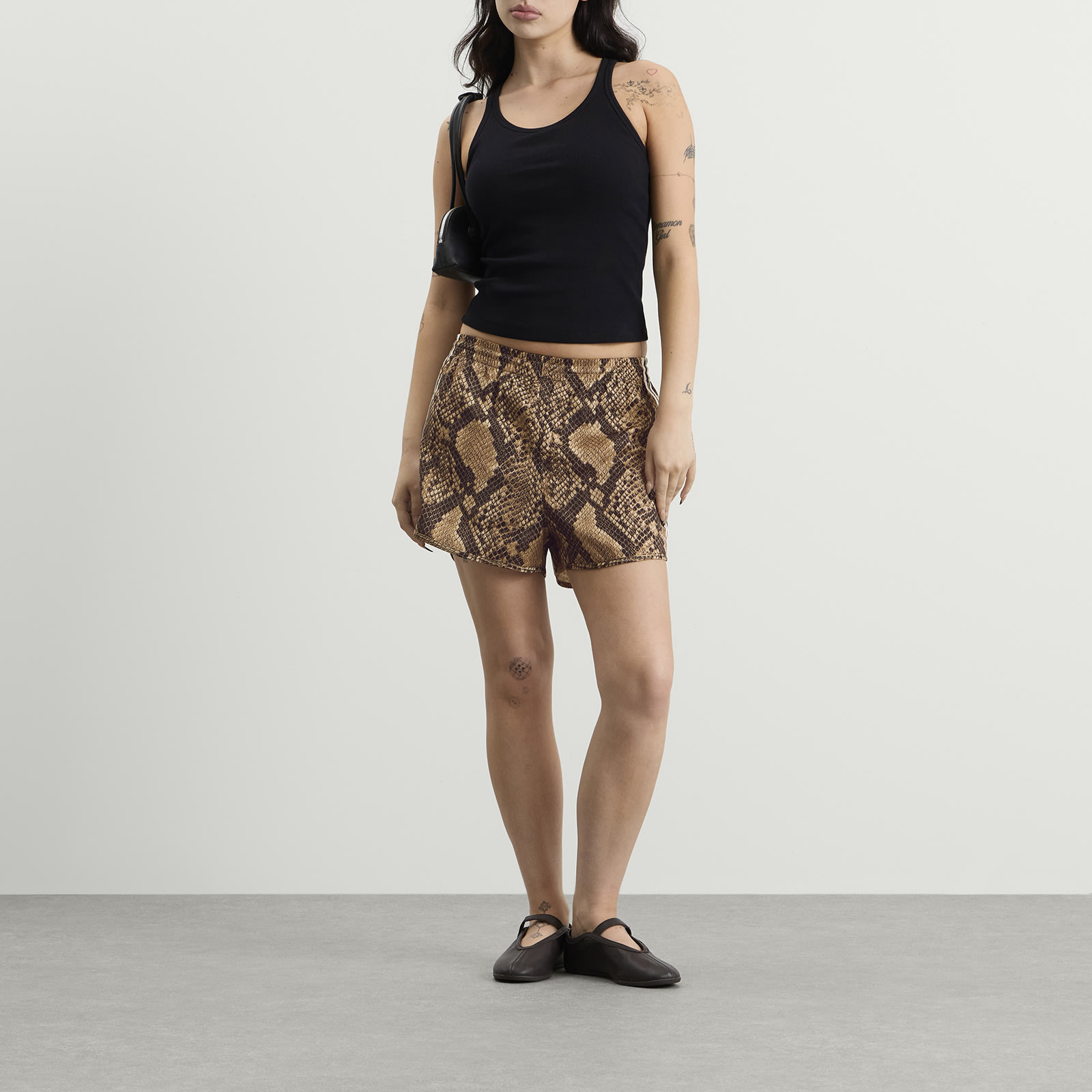 Women's Satin Shorts Linen/Magic Beige