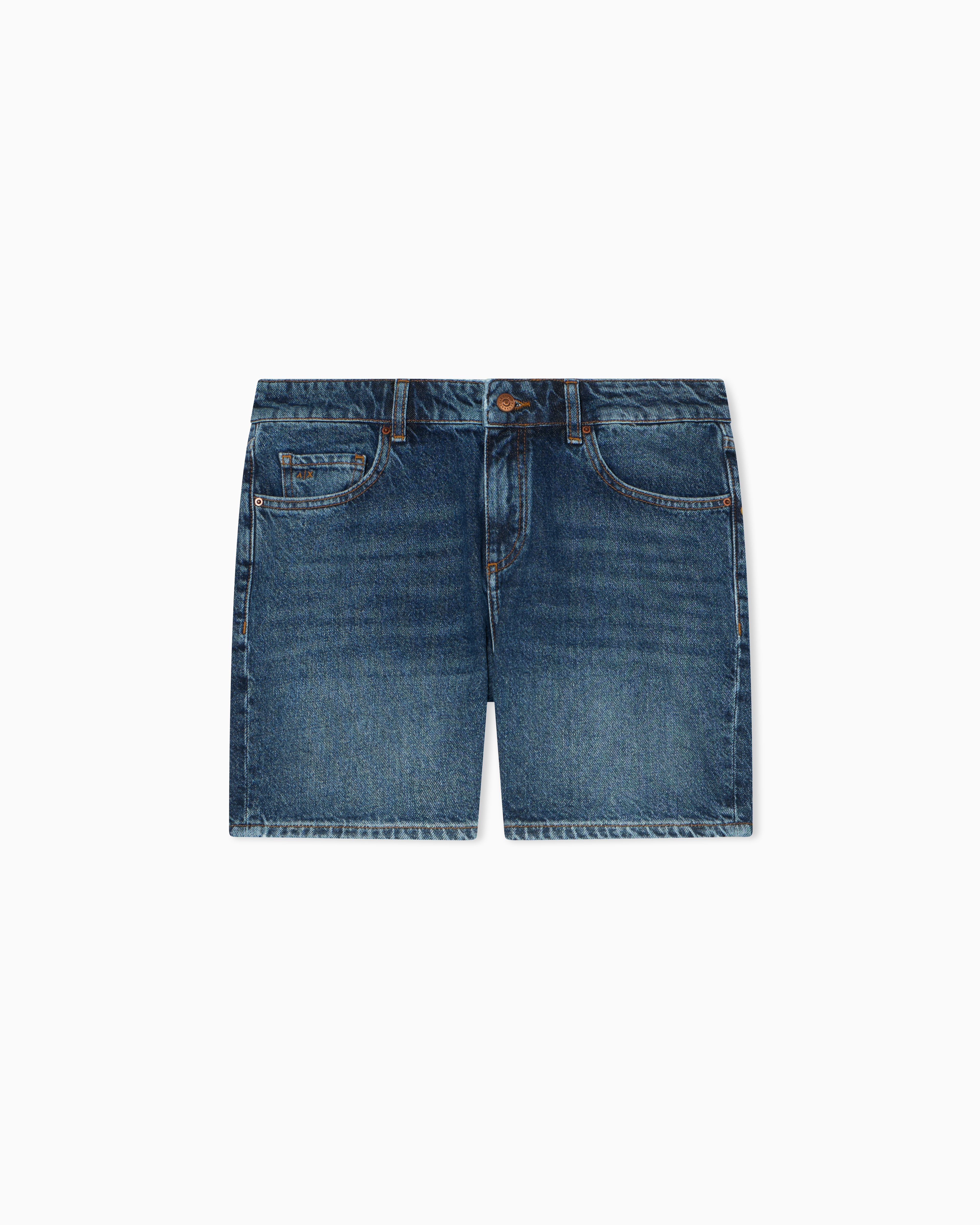 Cotton Denim Shorts