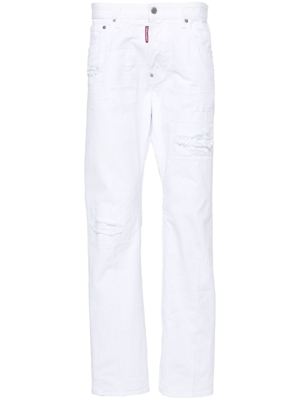 642 cotton straight jeans - White