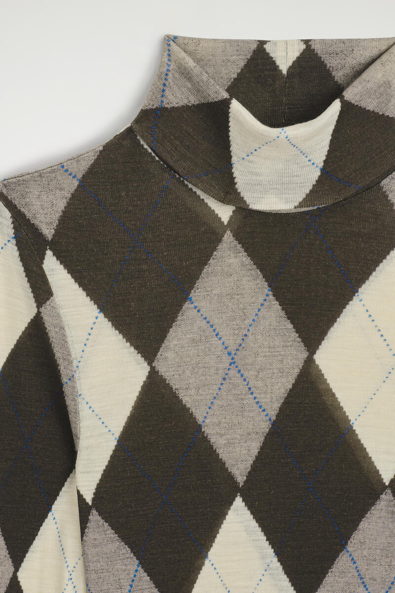 Merino Wool Turtleneck Top