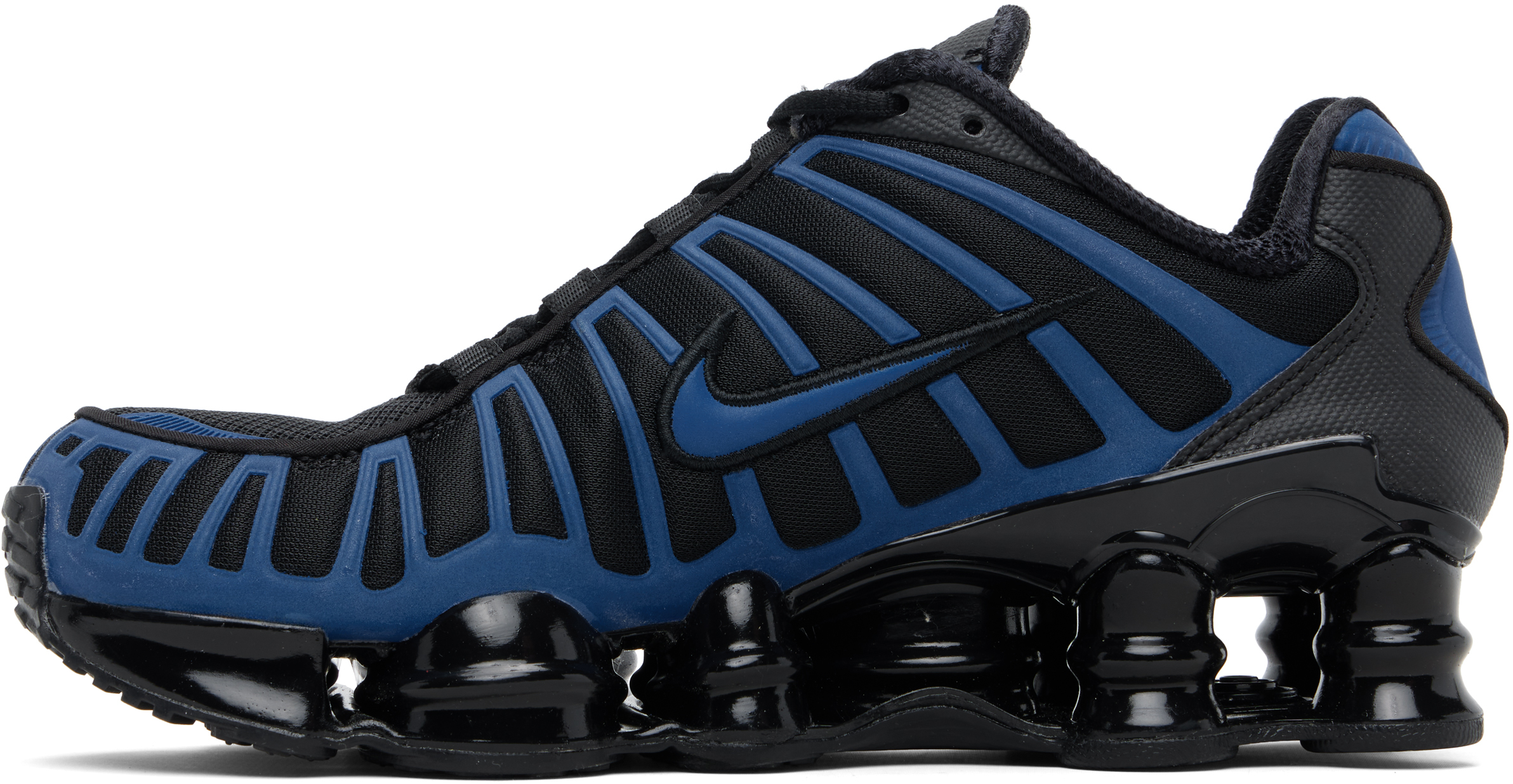 Black & Navy Shox TL Sneakers
