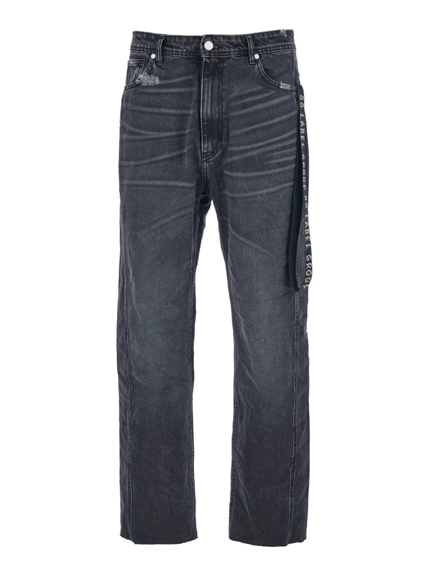 Cotton Jeans With Vintage Details