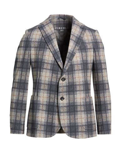 Man Blazer Navy Size 36 Cotton, Elastane