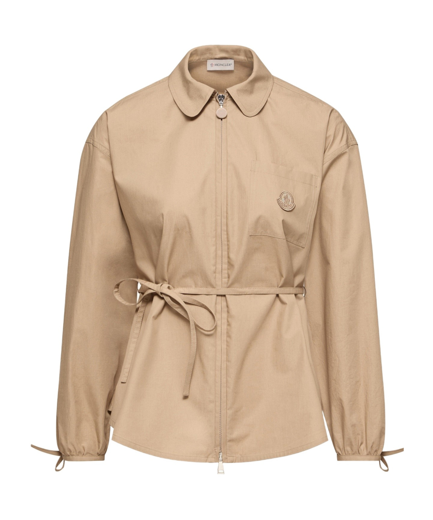 Cotton Poplin Zip-Up Shirt Jacket