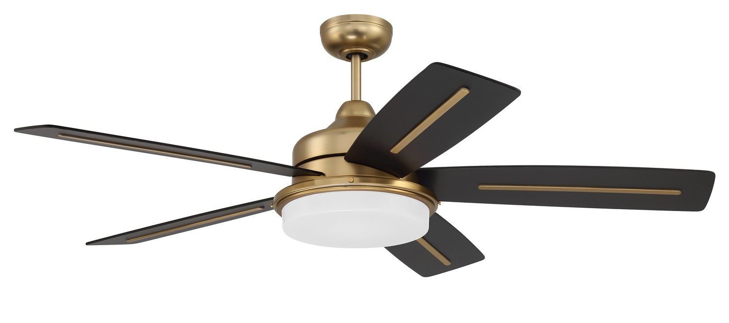 Satin Brass 54" Ceiling Fan from the Drew 54" Ceiling fan, no Wifi Collection