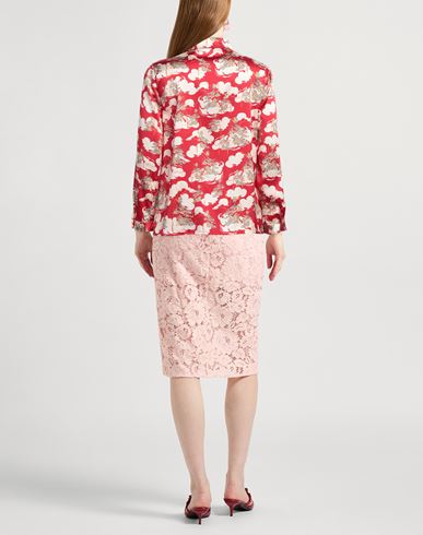 Siyu Woman Shirt Red Size 4 Silk, Elastane