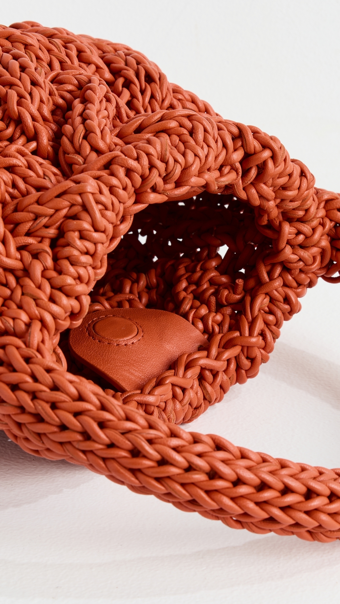 JW Anderson Small Cable Knit Bag Orange One Size