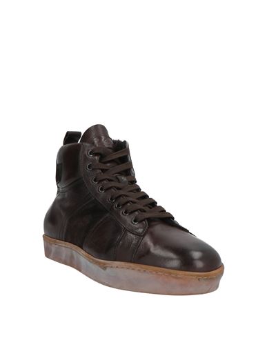 Man Sneakers Dark brown Size 10 Leather