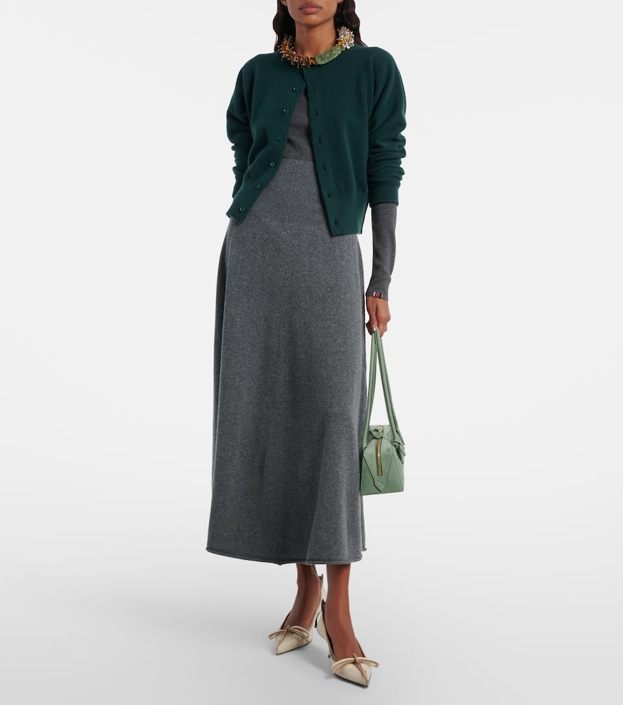 Blouson cashmere-blend cardigan