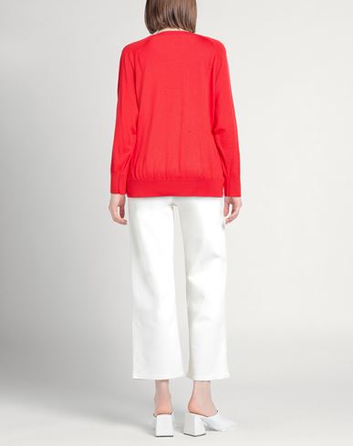 Woman Sweater Red Size L Cotton, Cashmere
