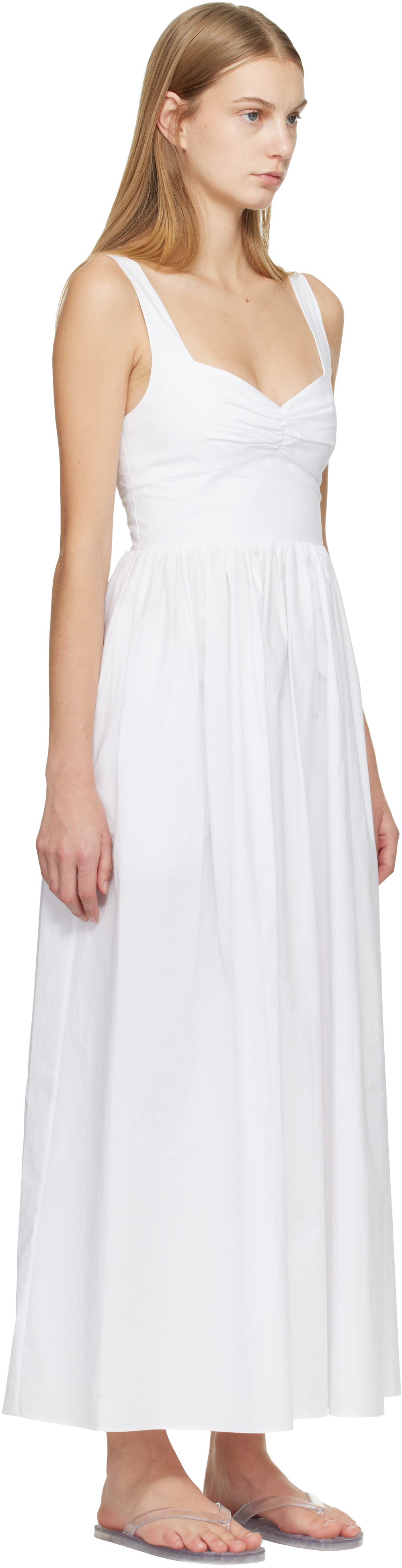 White Bralette Midi Dress