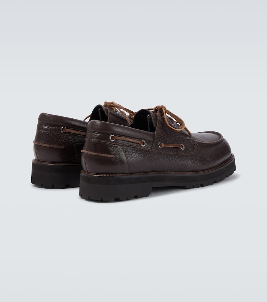 Guston leather boat shoes