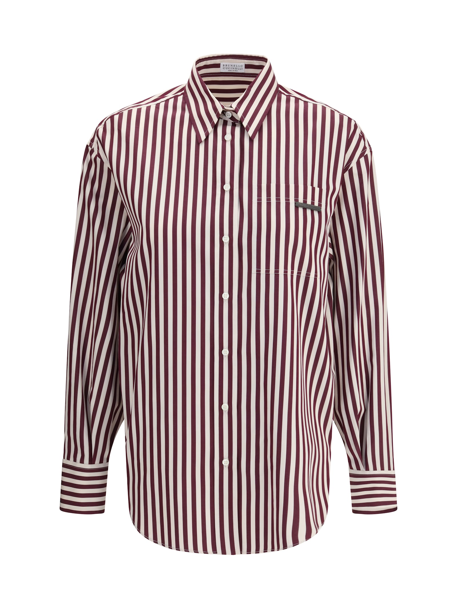 Shiny Detail Shirt And Blouse Bordeaux