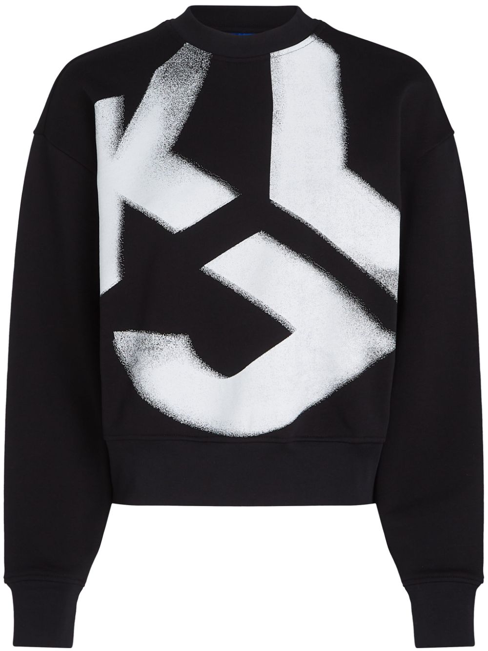 Monogram bleached sweatshirt - Black