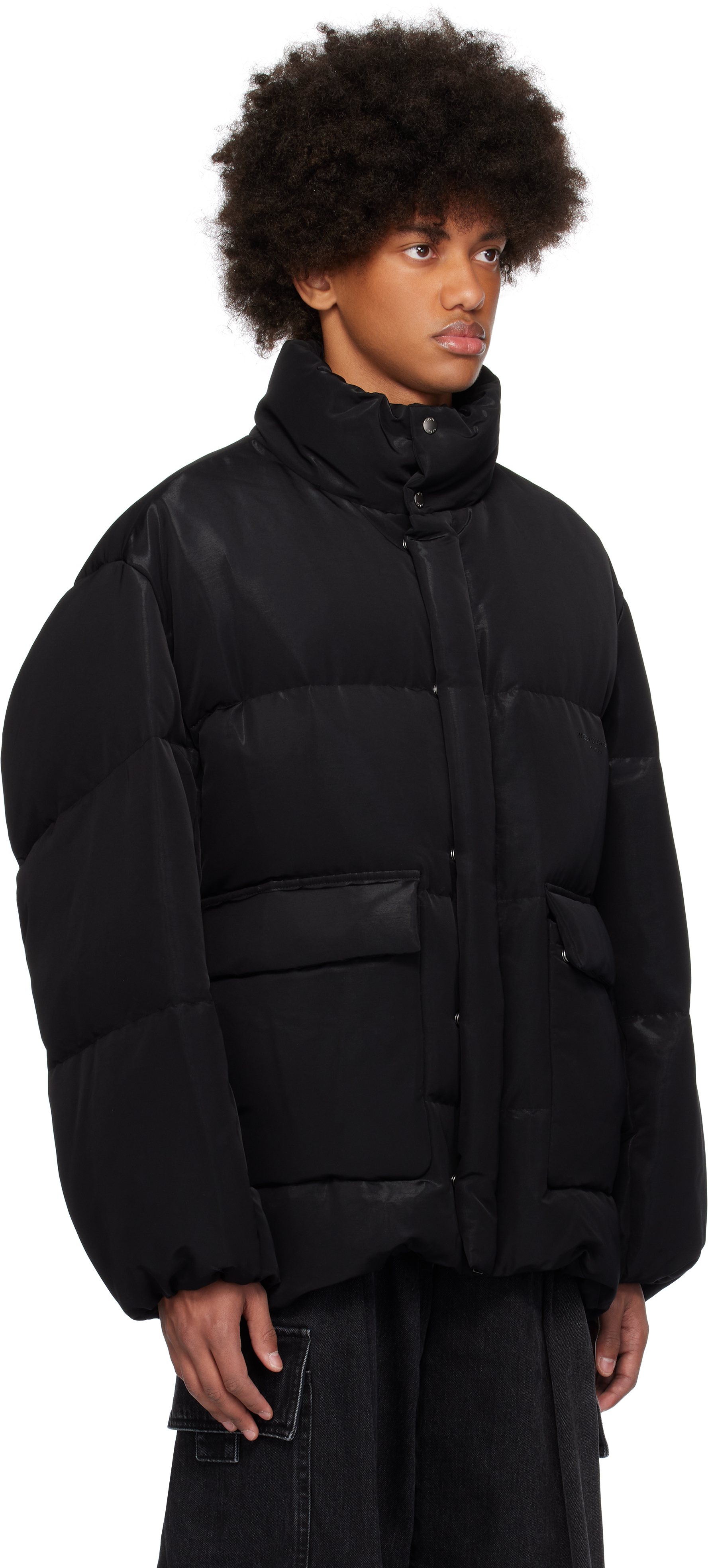 WOOYOUNGMI Black Quilted Down Jacket